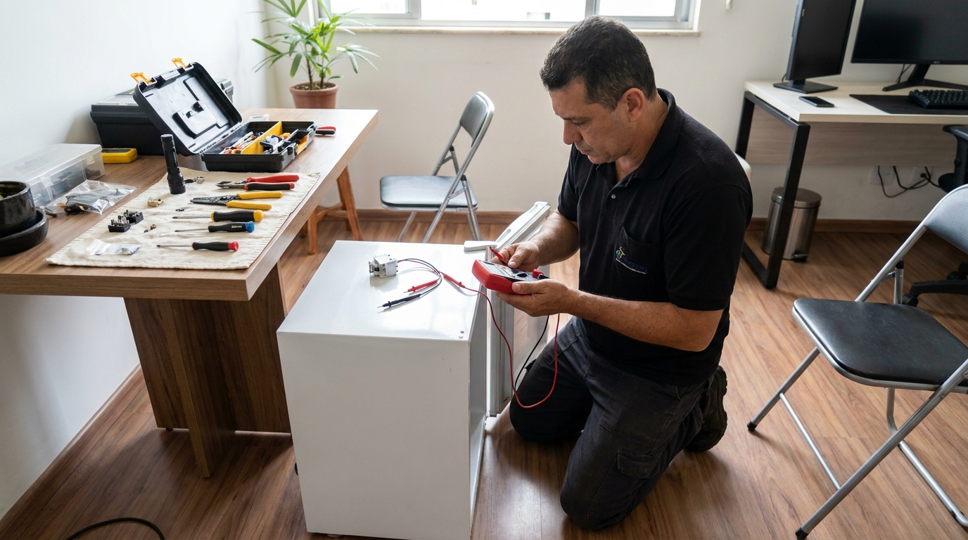 Reparo da placa eletrônica de frigobar em Piracicaba‑SP